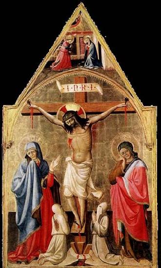 Antonio da Firenze Crucifixion with Mary and St John the Evangelist Norge oil painting art